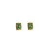One Deer Silver S925 Sterling Silver Banhado a Ouro Hetian Jade Jasper Retro Novo Estilo Chinês Brincos de Folha de Bambu Estilo Nacional Brincos de Prata