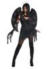 Disfraces de Halloween, Disfraces de Cosplay de Ángel Negro, Disfraces de Performance de Ángel Negro, Uniformes de Ángel Oscuro Zombi Maligno, Disfraces de Bruja