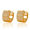 Aretes coreanos de temperamento de alta gama con personalidad de circonita de diamante completo aretes joyería para la oreja atmósfera exagerada aretes de diamante de cinco filas