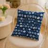 Cojín cuadrado de poliéster-algodón para todas las estaciones, almohadilla gruesa para silla de oficina, almohadilla para silla de dormitorio, resistente al desgaste, cálido, con correas, almohadilla para silla de comedor