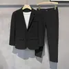 Chaqueta de traje casual para hombre, suelta, ruoshuai, chaqueta de traje pequeña de una pieza, primavera y otoño, de negocios, guapo, estilo coreano