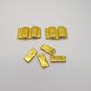 Areia ouro pequeno lingote simulação sólida mini liga superfície brilhante lingote pequenos ornamentos presentes chineses artesanato em metal
