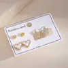 Pequeño Nicho Simple Estrella Corazón Dopamina Acero Inoxidable Set Europeo Americano Lujo Ligero Temperamento Sentido del Diseño Pendientes para Mujer
