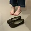 ¡Versión de piel de oveja! Zapatos de vestir de corte bajo con suela plana de 1 cm para mujer, 2026 primavera y otoño, nuevos mocasines slip-on de flocking