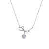 Acero de Titanio No se Desvanece Collar de Corazón Dulce Cadena para Clavícula de Corazón de Niña Incrustado con Circón Collar Popular Nicho Nuevos Accesorios
