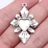 25x 40mm 4,3g prata antiga acessórios para joias DIY pingente de amor gótico