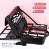 Bolsa de Cosméticos para Mulheres, Bolsa de Armazenamento para Maquiadores de Grande Capacidade com Espelho, Estojo de Maquiagem Portátil à Prova d'Água, Impermeável e Antibacteriano