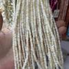 Concha de água doce natural espaçador de 4 mm chanfrando contas soltas semi-acabado DIY pulseira colar brincos acessórios de jóias