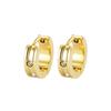 Brincos de Aço Titânio Banhados a Ouro Zircônia Mais Vendidos da Amazon Brincos de Aço Inoxidável Personalizados com Diamantes Brilhantes Brincos Femininos da Moda