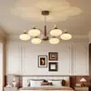 Lustre para Sala de Estar Estilo Francês Meados do Século Lâmpada de Luxo para Quarto Lâmpada de Vidro Retrô Japonesa para Hall Restaurante Lâmpadas Zhongshan