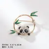 Broche Peônia Esmaltado Estilo Chinês Retro Feminino de Alta Qualidade para Hanfu Cheongsam Acessórios Exquisitos Alfinete Elegante