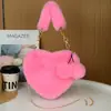 Nueva Bolsa Mullida Estilo Coreano Moda Bolsa de Amor Otoño e Invierno Bolso de Hombro Cruzado Versátil Billetera Pequeña de Mano de Amor