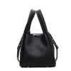 Bolso de Moda Casual de Tendencia Popular con Patrón de Lichi, Bolso Cubo Estilo Coreano, Bolso de Hombro Versátil de Gama Alta para Mujer