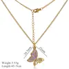 Joyas Transfronterizas Estilo Ins Mariposa Acero Inoxidable Colgante Collar Accesorios Lujo Ligero Nicho Verano Mujer Sensación de Alta Gama
