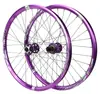 Bicicleta de montaña juvenil de 24 pulgadas juego de ruedas de aro ancho eje pasante de liberación rápida 120 anillos Peilin freno de disco HG card fly MS XD morado