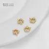 Anillo de Cuentas Asimétrico de Color Fuerte Duradero Chapado en Oro de 18 Quilates Pulsera DIY Hecha a Mano Pulsera Cuentas Espaciadoras de Flor Pequeña Accesorios de Joyería