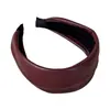 Diadema ancha de cuero PU estilo coreano, estilo retro Melard, cómoda de llevar, adecuada tanto para salidas casuales como para ir al trabajo, un accesorio de moda para mujeres