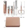 Cortador de Unhas Conjunto de 6 Peças Anti-Salpicos Kit de Cuidados para Manicure em Casa Cortadores de Unhas Limpador de Ouvido Pronto em Estoque Multicor
