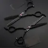 Tijeras Negras Lacadas de 6.0 pulgadas para Zurdos, Tijeras Rectas, Tijeras Entresacadoras, Tijeras para Zurdos