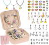 66 piezas transfronterizo popular diy unicornio arcoíris pulsera arcoíris juego caja collar hecho a mano caja de regalo de cumpleaños