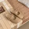 Mules populares de lino estilo Birkenstock de punta cerrada para mujer, nuevo modelo de verano 2026, con aumento interno de altura y suelas gruesas, sandalias Mary Jane