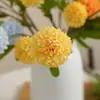 Buquê de flores artificiais de dente-de-leão para decoração de cena, arranjo de crisântemo bola realista de alta qualidade, flores artificiais de arte floral