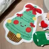Alfombra de suelo de cachemira sintética navideña transfronteriza, decoración navideña, alfombra suave y agradable para la piel junto a la cama del dormitorio, alfombra de baño resistente a la suciedad y absorbente