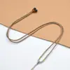 Colgante de ágata blanca tejido a mano, cuerda para colgar, collar, cuerda, hebilla de seguridad de jade, cuerda para colgar ajustable