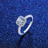 PAG & MAG Anillo Mosan Accesorios de Ropa Plata Esterlina 1 quilate Clásico Anillo de Boda Certificado para Mujeres