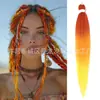 Peluca de trenza grande mullida de baja temperatura, fácil de poner, para peinado a baja temperatura, venta al por mayor, 26 pulgadas, 90 g, fibra química europea y americana BRALD