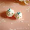 Simulação little love copo de papel bolo comida e acessórios de brincar DIY creme capa de celular material brincos pingente acessórios