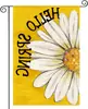 Bandera Decorativa de Jardín Nueva Primavera y Verano 2024, Doble Cara, Estampado Floral, Lino, Anti-Manchas, Bandera de Jardín Exterior