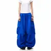 Pantalones Casuales de Pierna Ancha de Color Sólido con Bolsillo Grande y Diseño Plisado Estilo Calle Americano para Hombre, Verano Sueltos Color Brillante Pantalones Paracaídas Modernos