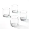 80105 Portavelas de Vidrio Taza para Velas 350ml Taza para Velas de Aromaterapia Transparente Fondo Curvo Frasco para Velas Portavelas Taza de Aromaterapia