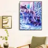 A nova pintura de diamante 5D família de lobos animal diy diamante completo pintura decorativa Amazon fornecedores transfronteiriços atacado