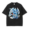 Camiseta de Lavado de Corazón Cambiante para Hombre Mujer Anime Yugi Oh Camiseta Extra Grande Muto Yugi Camiseta Manga Seto Kaiba