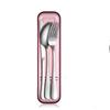 Conjunto de Talheres de Aço Inoxidável da Amazon para Venda Transfronteiriça Conjunto de Talheres Ocidentais de 4 Peças Faca, Garfo e Colher Talheres Portáteis de Três Peças para Exterior