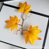 Folhas Simuladas com Cores Ricas, Novas Folhas de Bordo para Fotografia, Adereços de Decoração para Casamentos ao Ar Livre, Artesanato Atacado de Folhas Artificiais