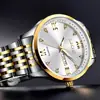 Reloj de Hombre Lige/Lige Business Esfera Grande Simple Resistente al Agua Luminoso Doble Calendario Correa de Acero Reloj de Cuarzo