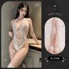 Poema Meisha: Sexy Gratis Pecho Pequeño Transparente Unido Encaje Uniforme Tentador Puro Sexo Lencería Pijama Traje