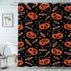 Cortina de chuveiro de impressão digital popular transfronteiriça à prova d'água anti-embaçante cortina de divisória de banheiro de Halloween grande quantidade e excelente preço