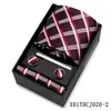 Set de Regalo con Caja para Corbata y Bufanda de Color Sólido con Puntos para Hombres de Negocios, Corbata Jacquard de Seda Artificial con Puntos, Venta Caliente Transfronteriza, En Stock