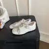 Aumento interno de altura de 5 cm, mismo estilo que las zapatillas de entrenamiento plateadas de ballet de Yang Mi para mujer, nuevo estilo retro deportivo casual Forrest Gump 2026