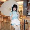 Straw Girl Cyber Popular Zhonghua Niang Cheongsam Sexy Slim-Fit Emagrecimento Estilo Nacional Novo Estilo Chinês Melhorado Pequeno Chef Niang 1660