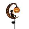 Luz de estaca solar transfronteriza Gato Negro y Luna de Calabaza