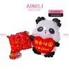 Dia Nacional Panda Porta-copo Balão de Pulso Cabine Fotográfica de Celebridade da Internet Decoração de Loja de Chá com Leite Porta-copo Cartoon Promocional Filme de Alumínio