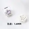 Anillo de Joyería Plateado con Cobre que Conserva el Color Superficie Estrella de Cinco Puntas Forma de Huevo Perla Caja Mágica Accesorios para Pulsera y Collar DIY Accesorios de Cristal