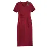 Qwfs7518 Vestido Formal para Mãe 2026 Verão Novo Estilo Moda Festa de Casamento para Mãe Nova