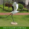 Mais vendido simulação de piscina de jardim de pedras ornamentos de guindaste de coroa vermelha escultura de plástico reforçado com fibra de vidro pássaros de resina decoração de paisagem de pátio