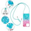 Funda para iPhone 13 con degradado de cuerda diagonal y purpurina, arena movediza, funda protectora Promax 14 a prueba de caídas, todo incluido, 12